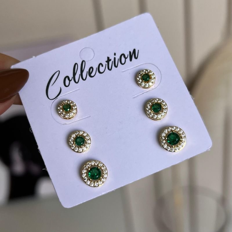 Kit de Brinco Biju Fina Dourado