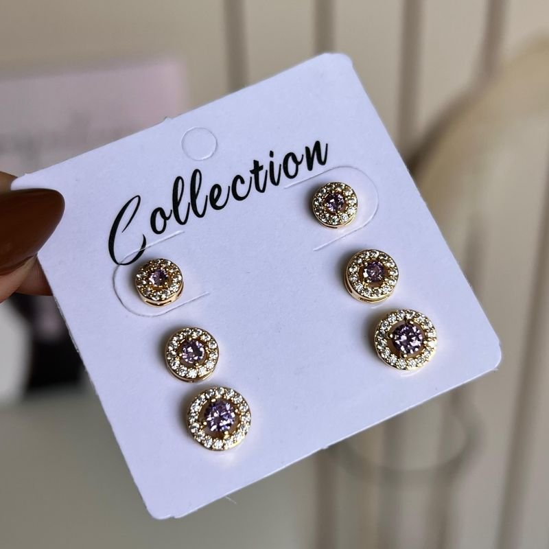 Kit de Brinco Biju Fina Dourado