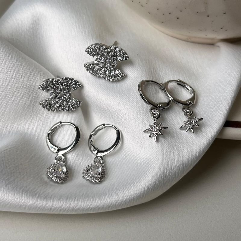 Kit de Brinco Biju Fina Dourado/Ródio