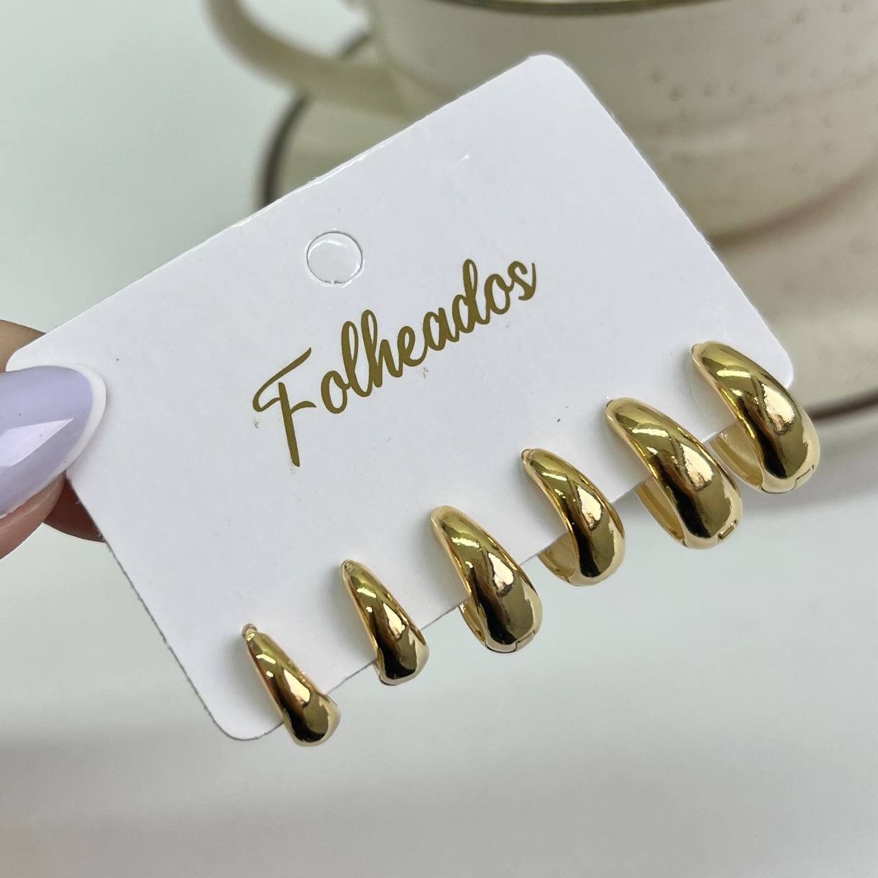 Kit De Brinco Banho Ouro 18k/Prata 925