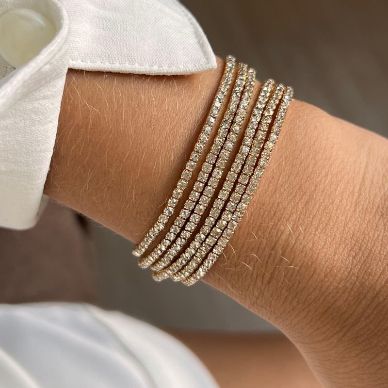 Kit de Pulseira Strass Biju