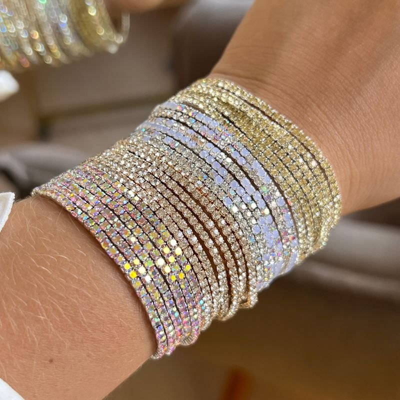 Kit de Pulseira Strass Biju