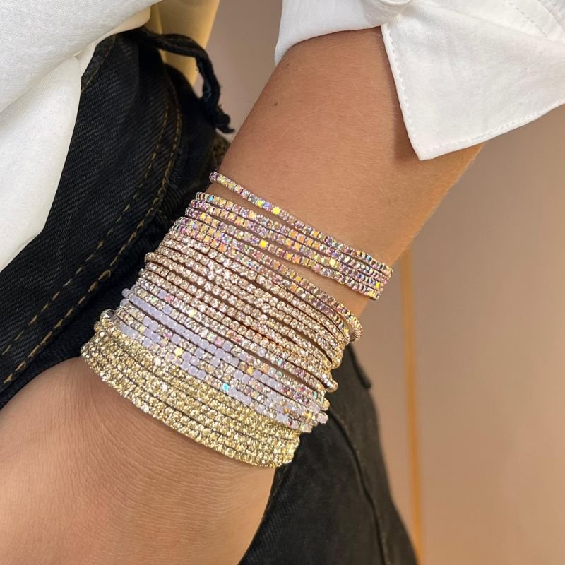Kit de Pulseira Strass Biju