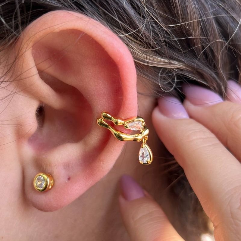 Piercing Fake Banho Ouro 18k/Prata 925