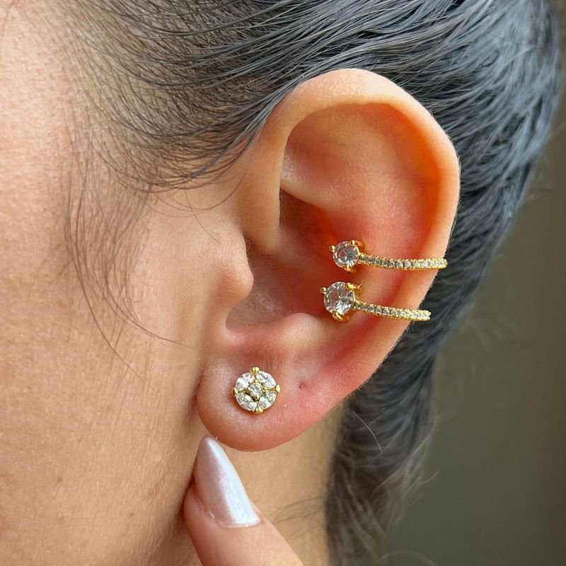 Piercing Fake Banho Ouro18k/Prata 925