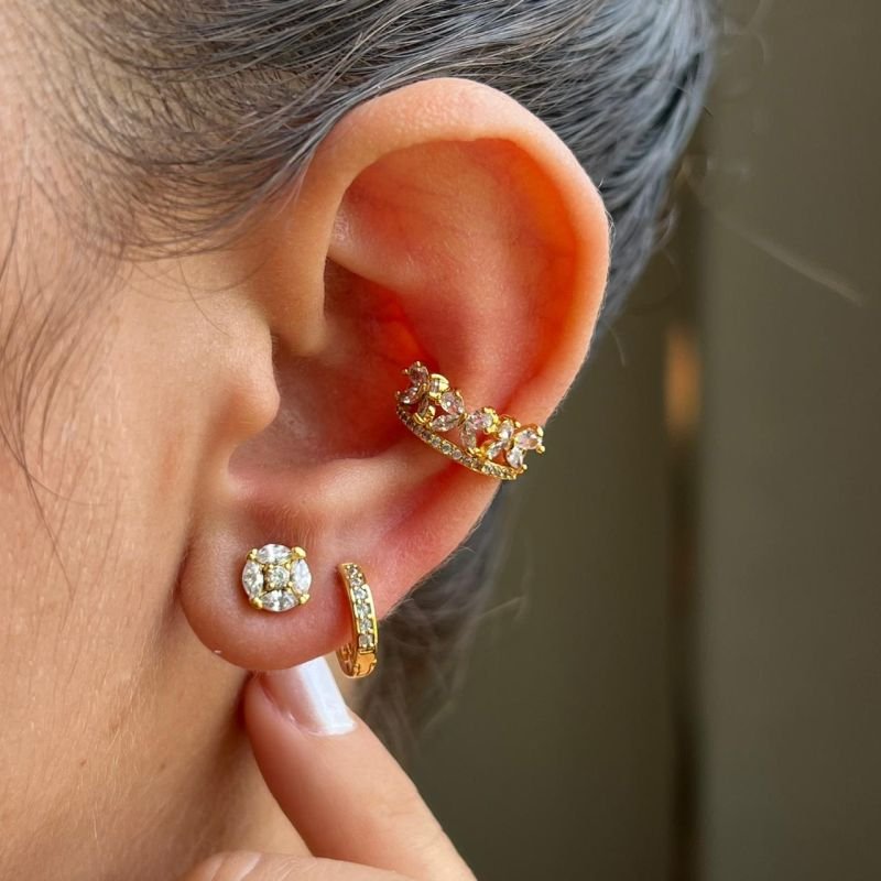 Piercing Fake Banho Ouro18k/Prata 925