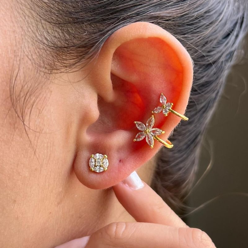 Piercing Fake Banho Prata 925