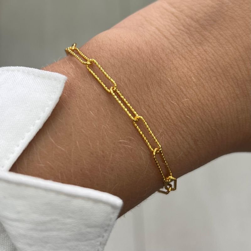 Pulseira Banho Ouro 18k/Prata 925