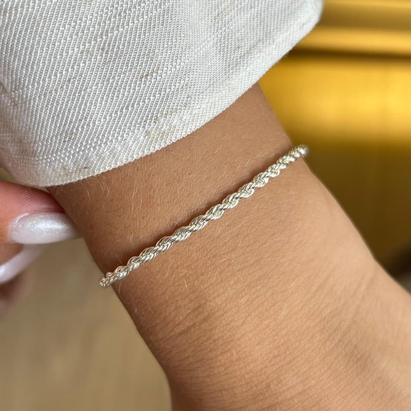 Pulseira Cordão Baiano Banho Ouro 18k / Prata 925