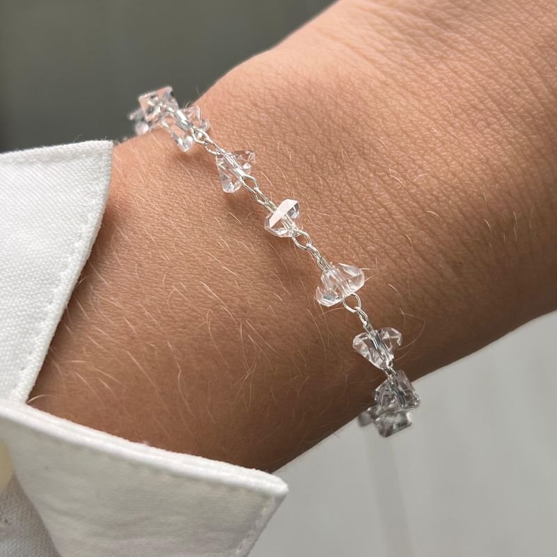 Pulseira Cristal Banho Ouro 18k/Prata 925