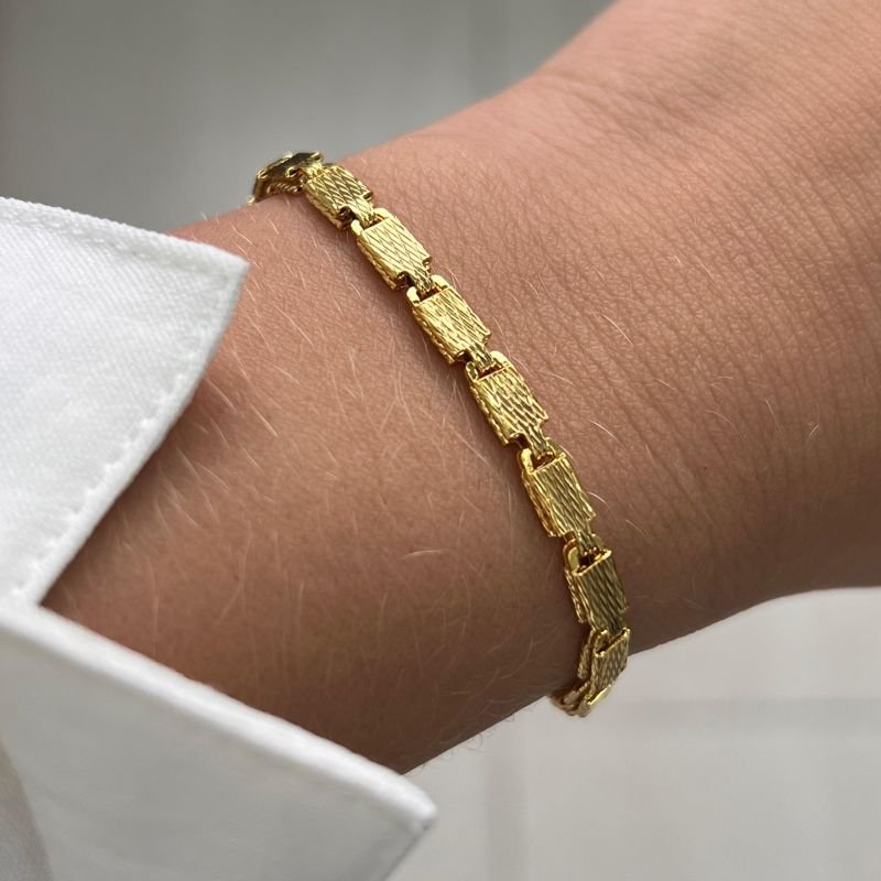 Pulseira Diamantada Banho Ouro 18k/Prata 925