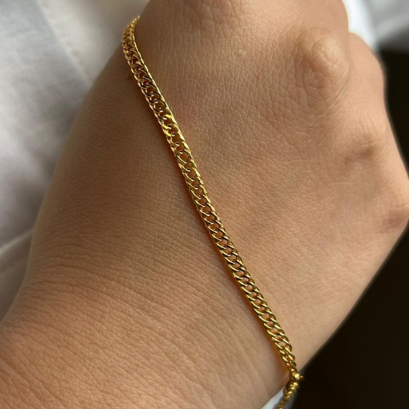 Pulseira Elos Banho Ouro 18k/Prata 925