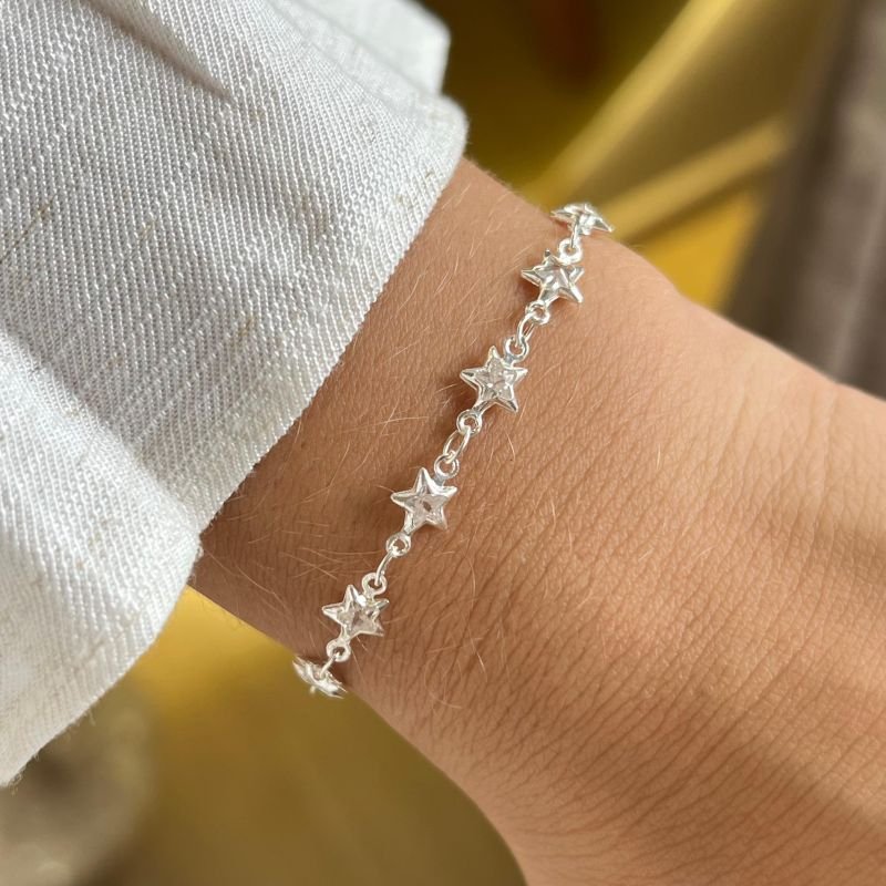 Pulseira Estrelinha Banho Ouro 18k/Prata 925