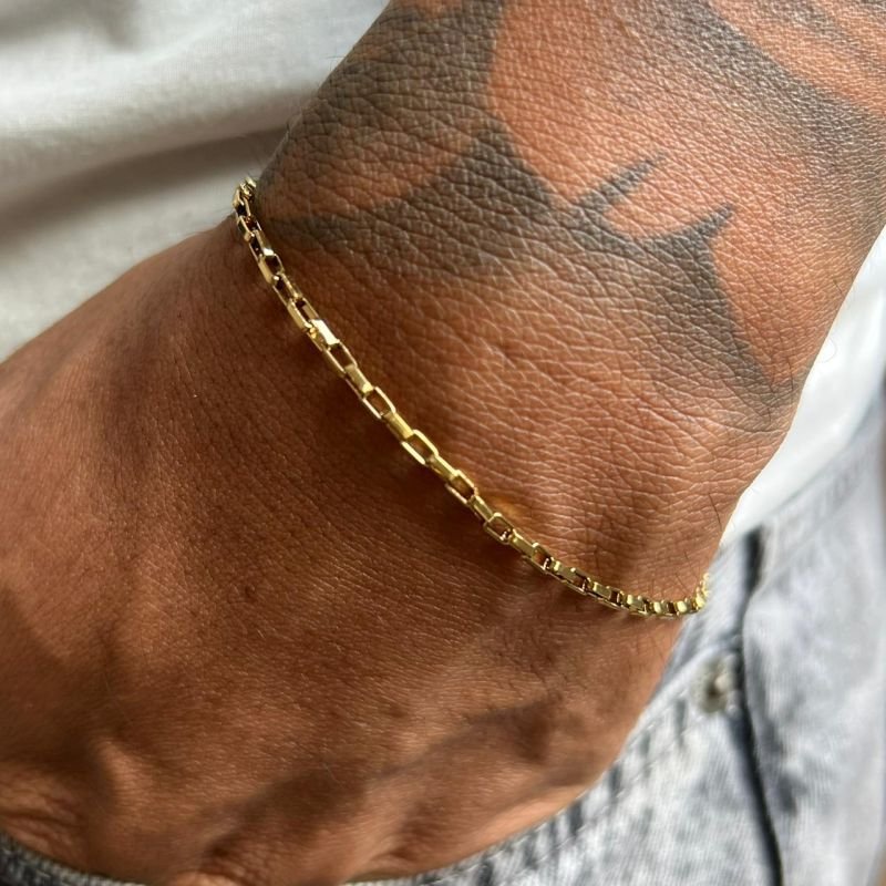 Pulseira Felipe Aço Inoxidável Dourado/Ródio