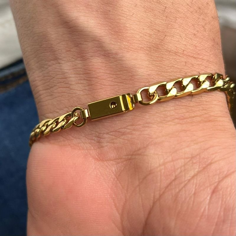 Pulseira Henry Aço Inoxidável Dourado