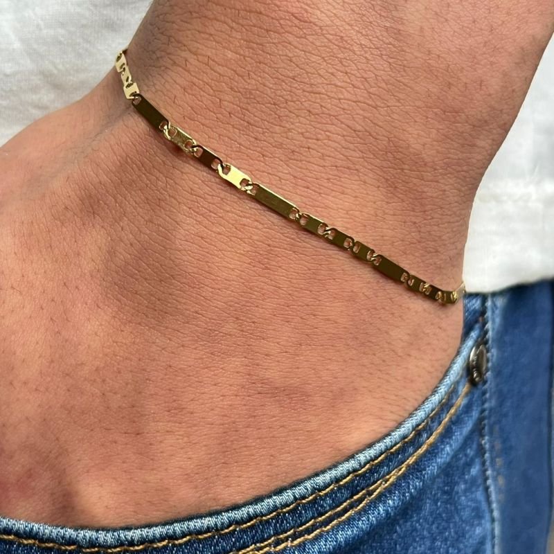 Pulseira Julio Aço Inoxidável Dourado/Ródio
