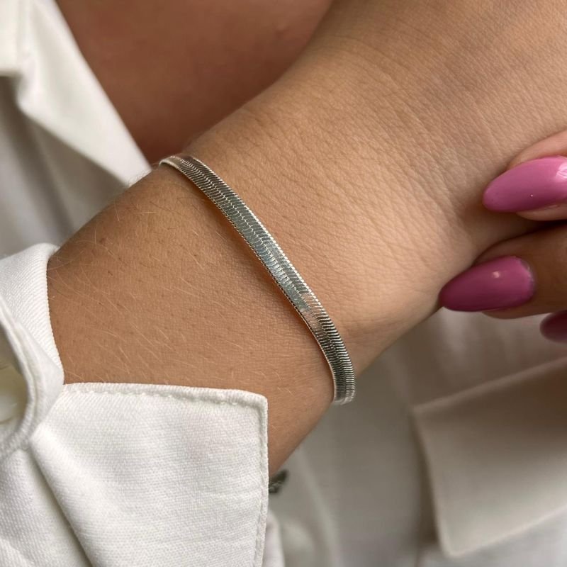 Pulseira Laminada Banho Ouro18k/Prata 925