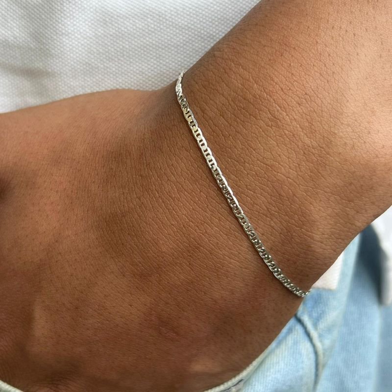 Pulseira Masculina Banho Ouro18k/Prata 925