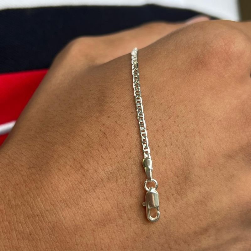 Pulseira Masculina Banho Ouro18k/Prata 925