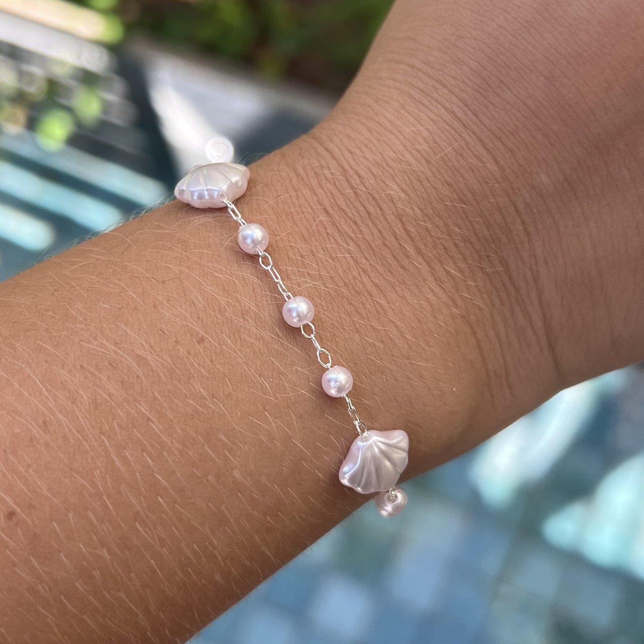 Pulseira Concha Banho Ouro 18k/Prata 925