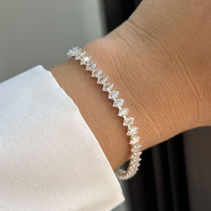 Pulseira Navete Banho Ouro 18k/Prata 925