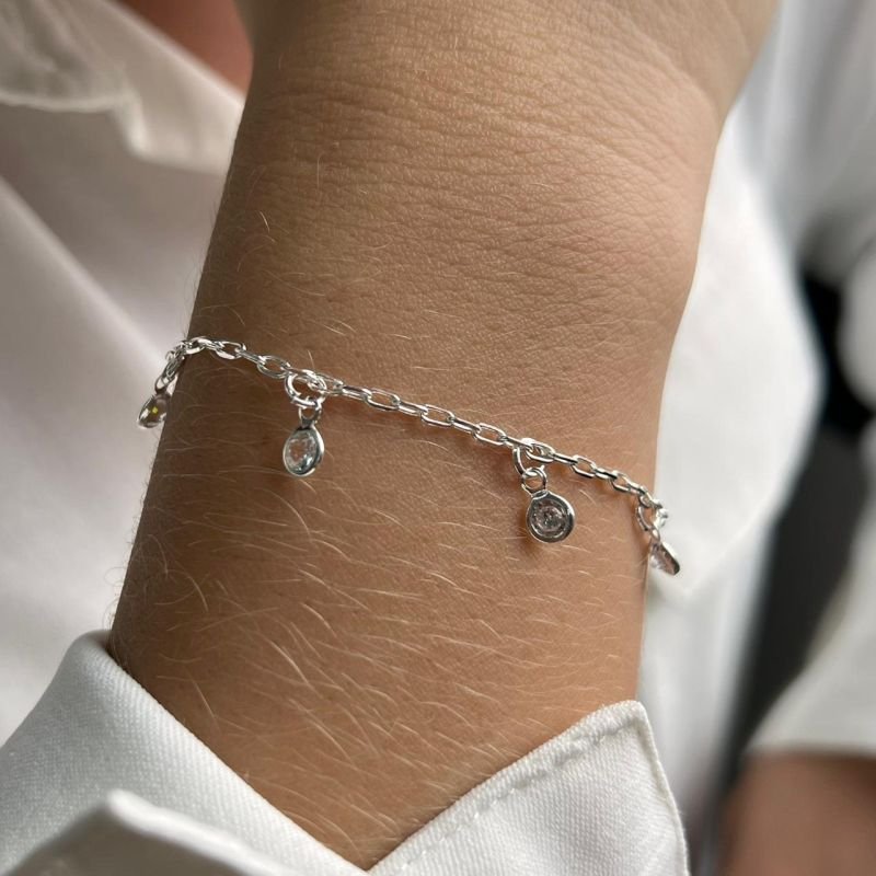 Pulseira Pingos de Luz Banho Ouro 18k/Prata 925