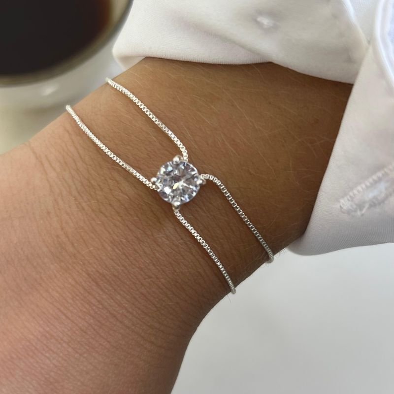 Pulseira Ponto De Luz Banho Ouro18k/Prata 925