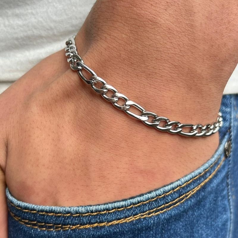Pulseira Aço Inoxidável Dourado/Ródio - Ricardo