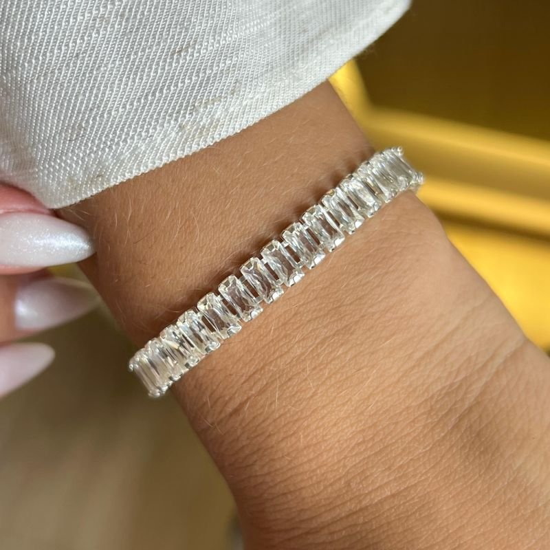 Pulseira Riviera Extra Grossa Banho Ouro 18k / Prata 925