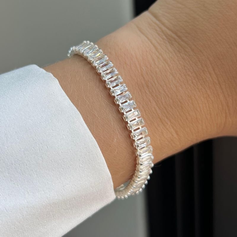 Pulseira Riviera Grossa Banho Ouro 18k/Prata 925