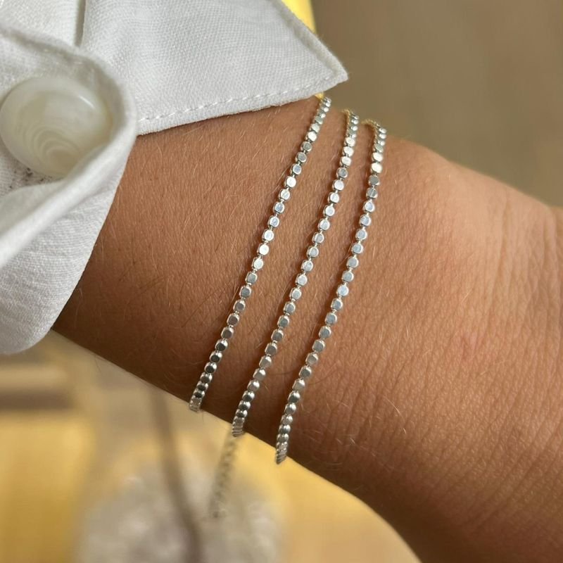 Pulseira Três Voltas Banho Ouro18k/Prata 925