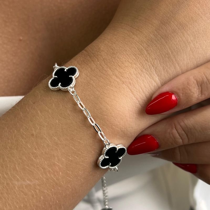 Pulseira Trevo G Banho Ouro 18k/Prata 925