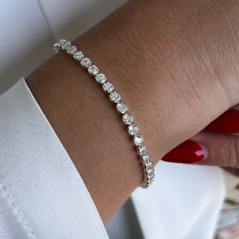 Pulseira Zircônia Banho Ouro 18k/Prata 925