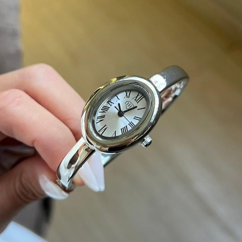 Relógio Bracelete Inspiração Alta Joalheria / Aço Inoxidável