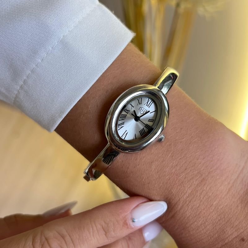 Relógio Bracelete Inspiração Alta Joalheria / Aço Inoxidável