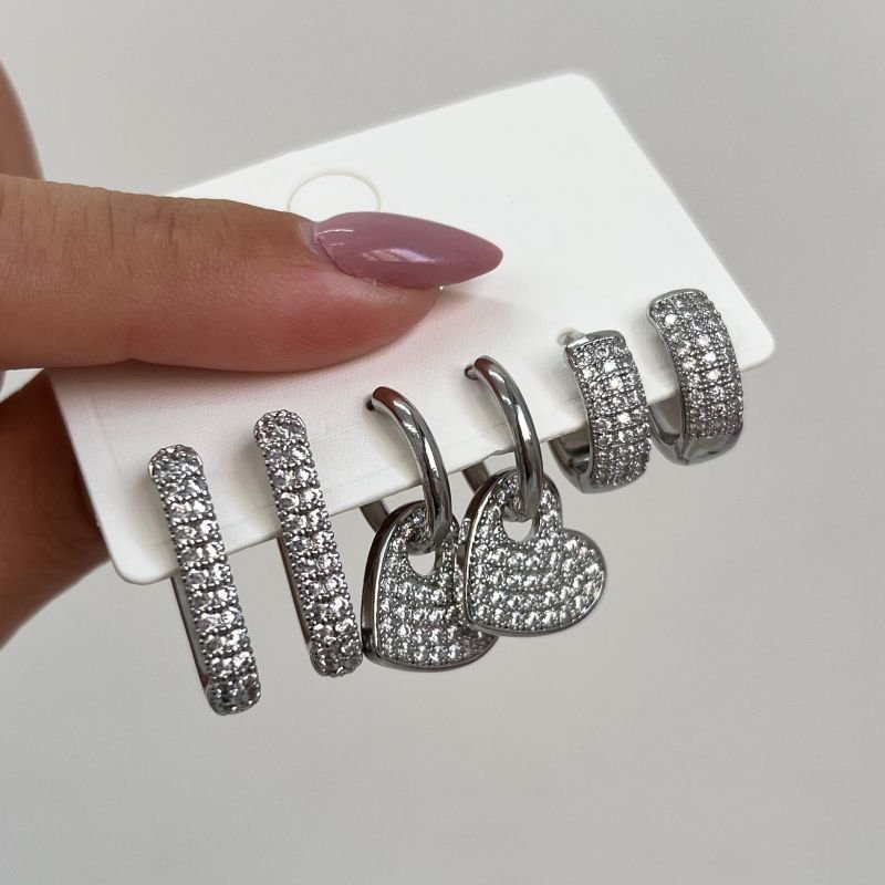 Trio Biju Fina Dourado/Ródio