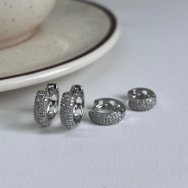 Trio de Brincos Biju Fina Dourado/Ródio